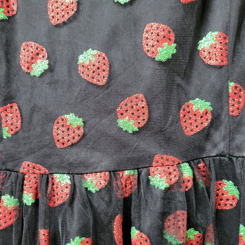 Hottopic glittery strawberry dress - Picture 2 of 4